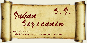 Vukan Vizićanin vizit kartica